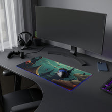DistinctInk LED Gaming Mouse Pad with Trick or Treat Fun Design for Halloween