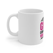 DistinctInk Glossy White Coffee / Tea Mug - All This Girl Cares About is Volleyball