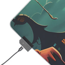 DistinctInk LED Gaming Mouse Pad with Trick or Treat Fun Design for Halloween