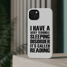 DistinctInk ToughCase for Apple iPhone, Compatible with MagSafe Charging - Terrible Sleeping Disorder Called Reading