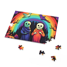 DistinctInk Jigsaw Puzzle with Living Life to the Fullest Design for Halloween  LGBTQ+ Pride