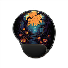 DistinctInk Mouse Pad with Wrist Rest  with Haunted Evening Nightmare Design for Halloween
