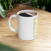 DistinctInk Glossy White Coffee / Tea Mug - I'm a Farmer and We Don't Keep Calm