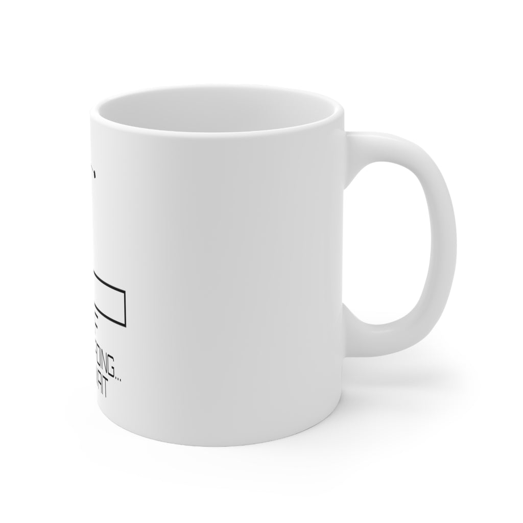 Glossy White Coffee / Tea Mug - Golf Talent Loading Please Wait, view 3