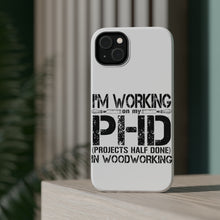 DistinctInk ToughCase for Apple iPhone, Compatible with MagSafe Charging - Working on PHD Projects Half Done Woodworking