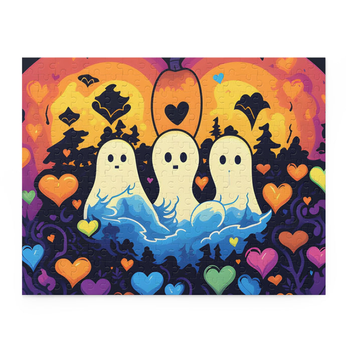 DistinctInk Jigsaw Puzzle with A Life Of Adventure Design for Halloween  LGBTQ+ Pride