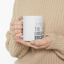 DistinctInk Glossy White Coffee / Tea Mug - Teacher I Prefer Educational Rockstar