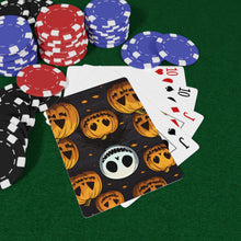 DistinctInk Playing / Poker Cards with Ghastly Skeleton Pumpkins Design for Halloween