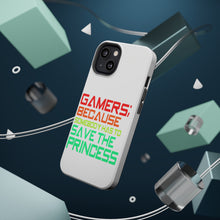 DistinctInk ToughCase for Apple iPhone, Compatible with MagSafe Charging - Gamers; Because Somebody Has to Save Princess