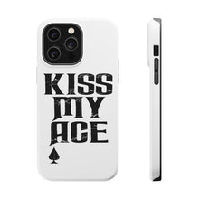 DistinctInk ToughCase for Apple iPhone, Compatible with MagSafe Charging - Kiss My ACE - Poker Blackjack Gambling