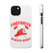 DistinctInk ToughCase for Apple iPhone, Compatible with MagSafe Charging - Firefighter - Always Ready