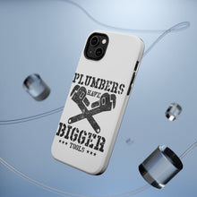 DistinctInk ToughCase for Apple iPhone, Compatible with MagSafe Charging - Plumbers Have Bigger Tools