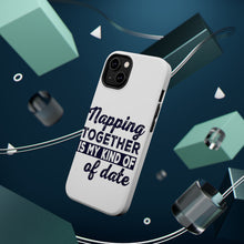 DistinctInk ToughCase for Apple iPhone, Compatible with MagSafe Charging - Napping Together is My Kind of Date