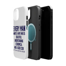 DistinctInk ToughCase for Apple iPhone, Compatible with MagSafe Charging - Every Man Wants Wife Who is Beautiful