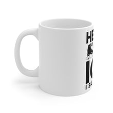 DistinctInk Glossy White Coffee / Tea Mug - Heart as Cold as the Ice I Skate On
