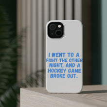 DistinctInk ToughCase for Apple iPhone, Compatible with MagSafe Charging - I Went to a Fight And a Hockey Game Broke Out