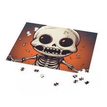 DistinctInk Jigsaw Puzzle with Skelly's Halloween Bash Design for Halloween