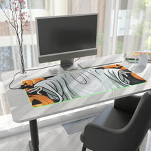 DistinctInk LED Gaming Mouse Pad with Ghost Skeleton Pumpkins Pattern Design for Halloween
