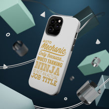 DistinctInk ToughCase for Apple iPhone, Compatible with MagSafe Charging - Auto Mechanic Multi Tasking Ninja