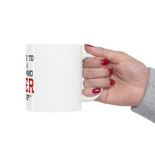 DistinctInk Glossy White Coffee / Tea Mug - It's Hard to Beat a Person Who Never Gives Up