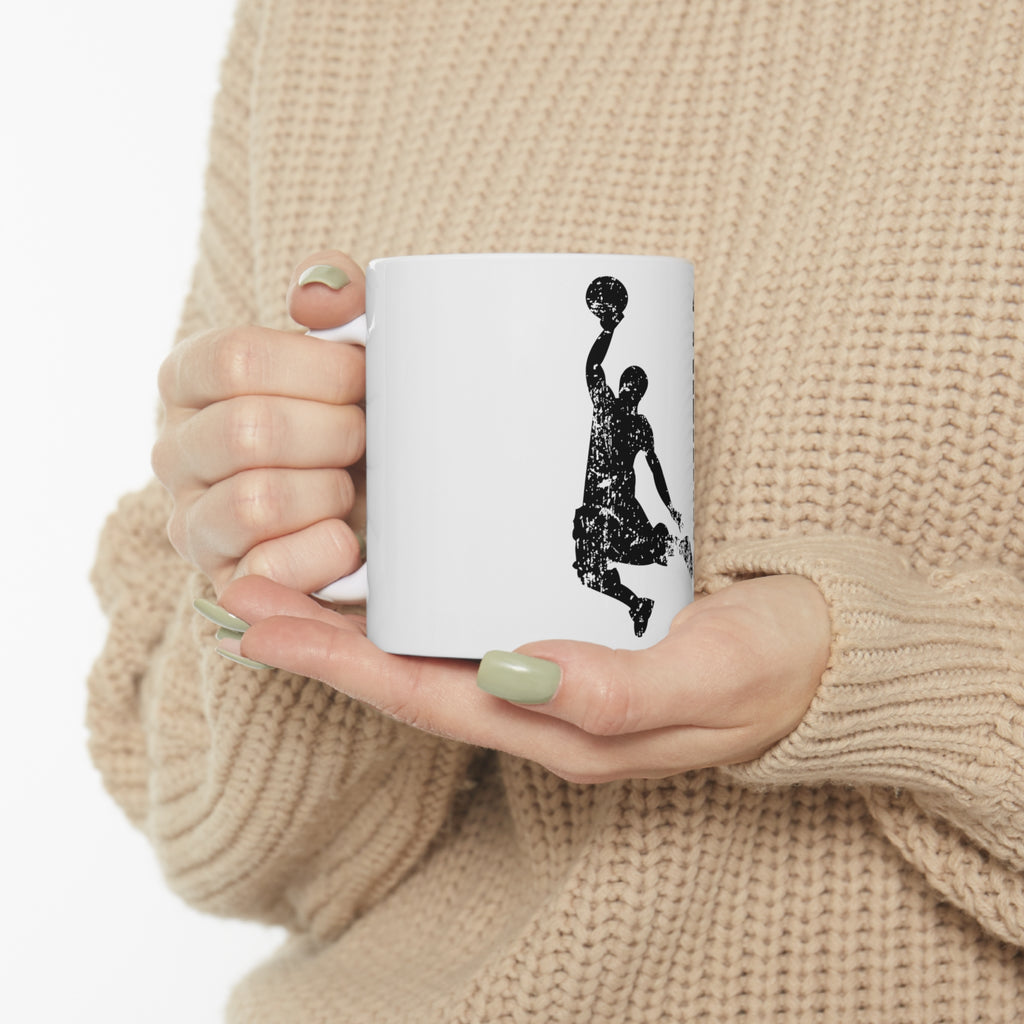 Glossy White Coffee / Tea Mug - #Dunkzilla Dunk Basketball, view 10