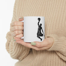 DistinctInk Glossy White Coffee / Tea Mug - #Dunkzilla Dunk Basketball