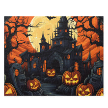 DistinctInk Jigsaw Puzzle with Darkness Falls on Halloween Design for Halloween