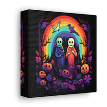 DistinctInk Canvas Wall Art with Living Life to the Fullest for Halloween LGBTQ+ Pride