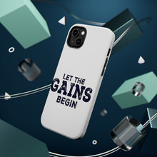 DistinctInk ToughCase for Apple iPhone, Compatible with MagSafe Charging - Let the Gains Begin