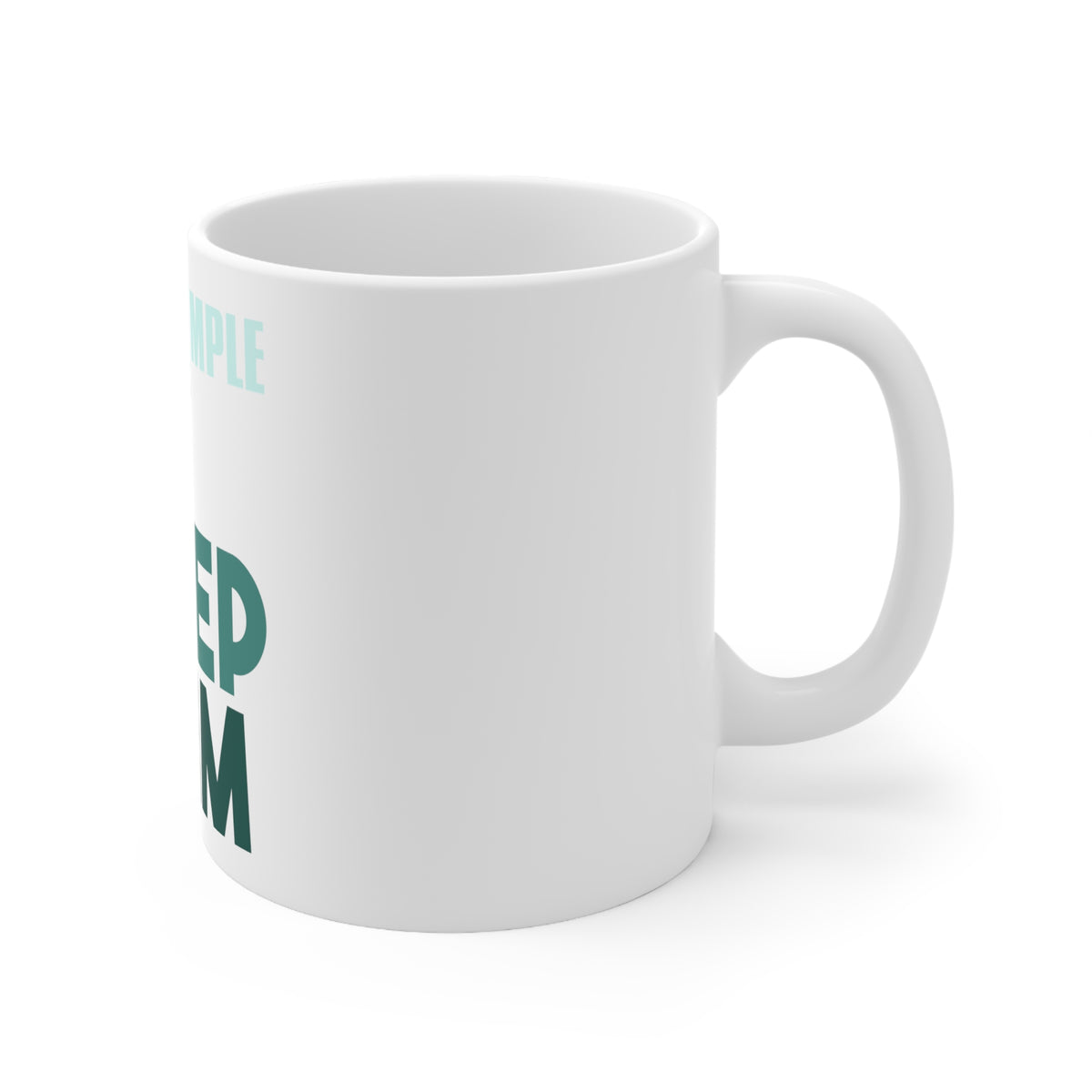 Glossy White Coffee / Tea Mug - Life Is Simple Eat Sleep Swim, view 3