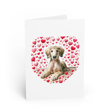 DistinctInk Greeting Card / Note Card - Valentine's Day Sloughi Puppy