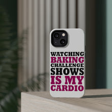 DistinctInk ToughCase for Apple iPhone, Compatible with MagSafe Charging - Watching Baking Shows is My Cardio