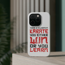 DistinctInk ToughCase for Apple iPhone, Compatible with MagSafe Charging - No Losing in Karate - Win Or Learn