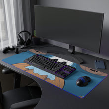 DistinctInk LED Gaming Mouse Pad with Ghost Skeleton Pumpkin Pattern Design for Halloween