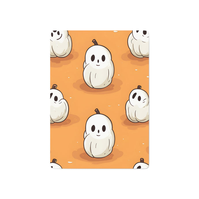 DistinctInk Playing / Poker Cards with Ghastly Skeleton Pumpkin adorned Design for Halloween