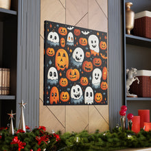 DistinctInk Canvas Wall Art with Spooky Halloween Night for Halloween