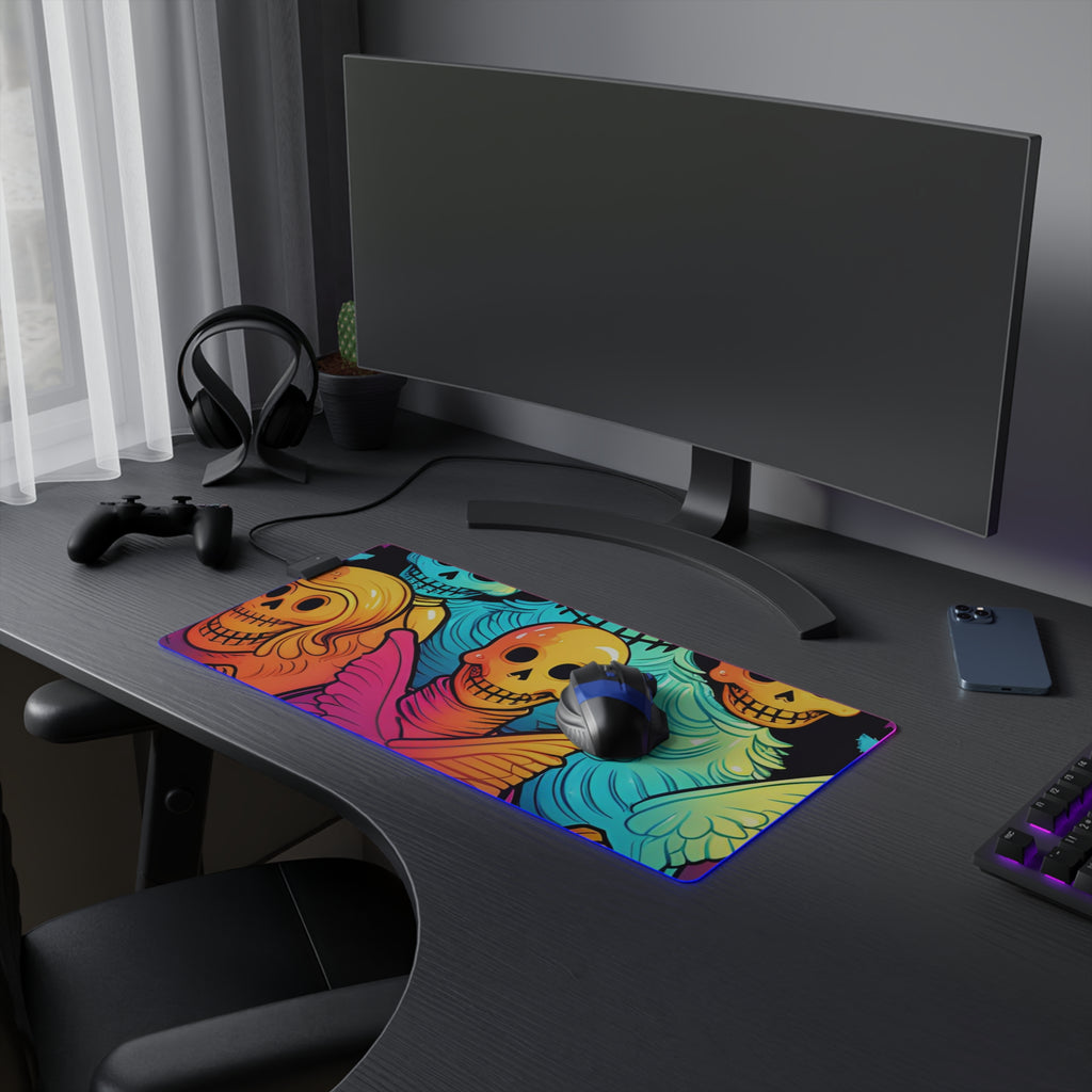 LED Gaming Mouse Pad with The Joy of Connecting Design for Halloween LGBTQ+ Pride, view 9
