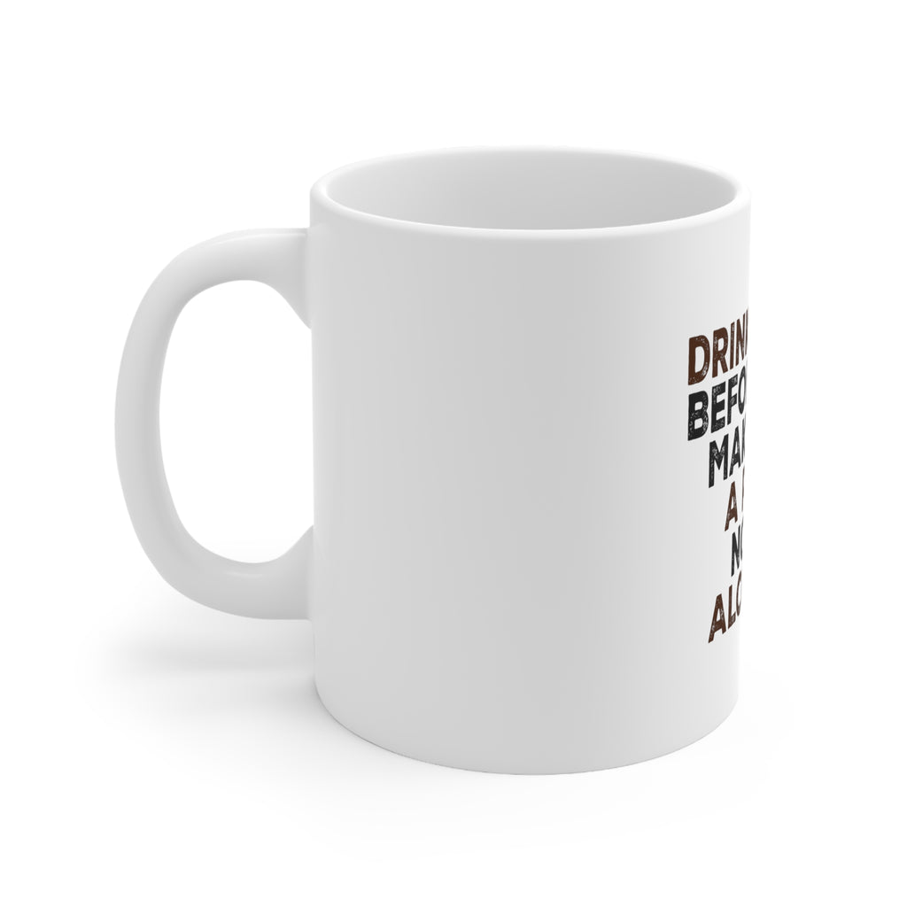 Glossy White Coffee / Tea Mug - Drinking Rum Before Noon Makes You A Pirate, view 2