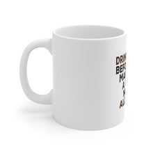 DistinctInk Glossy White Coffee / Tea Mug - Drinking Rum Before Noon Makes You A Pirate