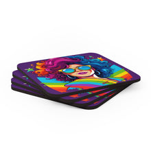 DistinctInk (Set of 4) Corkwood Coasters with Life's Unforgettable Moments Design for LGBTQ+ Pride