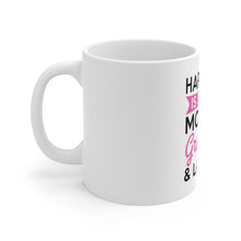 DistinctInk Glossy White Coffee / Tea Mug - Happiness is Being a Mother Grandma Lawyer