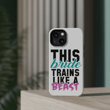 DistinctInk ToughCase for Apple iPhone, Compatible with MagSafe Charging - This Bride Trains Like a Beast