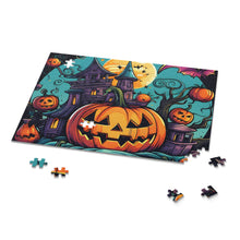 DistinctInk Jigsaw Puzzle with Trick or Treat Parade Design for Halloween