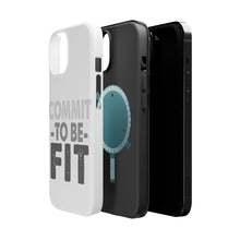 DistinctInk ToughCase for Apple iPhone, Compatible with MagSafe Charging - Commit To Be Fit