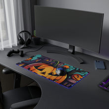 DistinctInk LED Gaming Mouse Pad with Trick or Treat Parade Design for Halloween