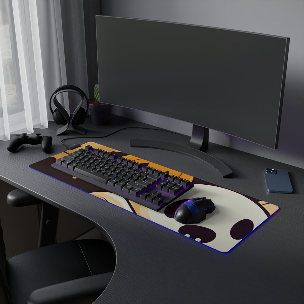 LED Gaming Mouse Pad with Ghost Skeleton Pumpkin Pattern Design for Halloween, view 12