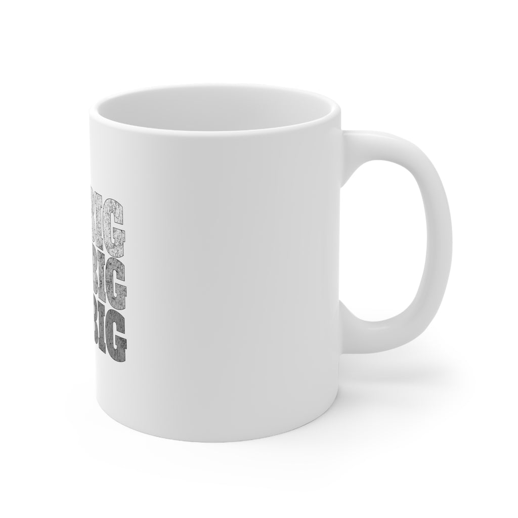 Glossy White Coffee / Tea Mug - Eat Big Lift Big Get Big, view 3