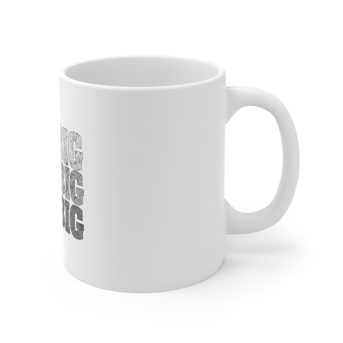 Glossy White Coffee / Tea Mug - Eat Big Lift Big Get Big, view 3