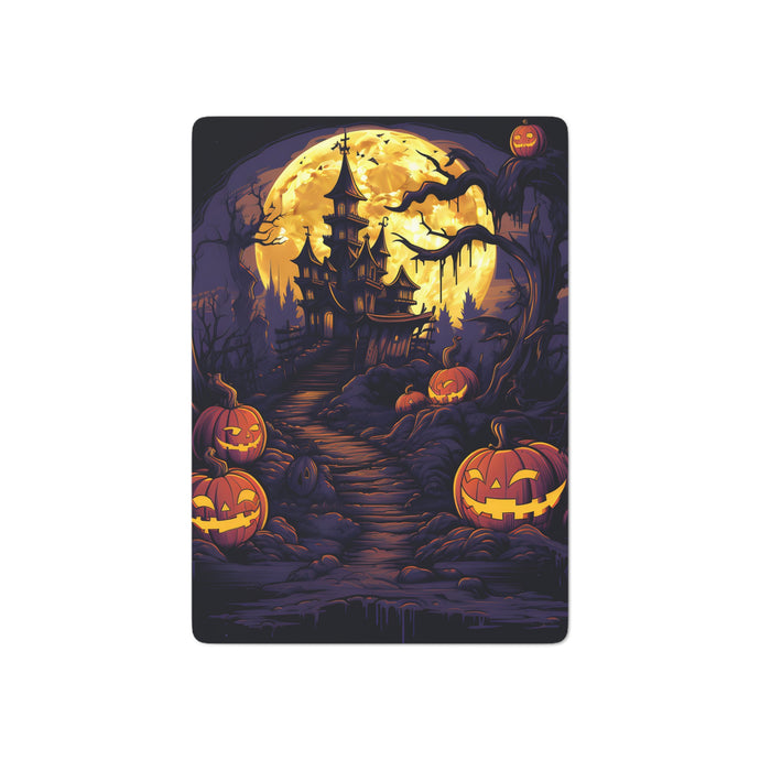 DistinctInk Playing / Poker Cards with Ghostly Ghouls in the Graveyard Design for Halloween