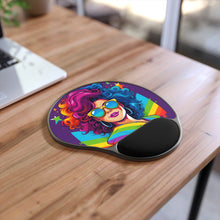 DistinctInk Mouse Pad with Wrist Rest  with Life's Unforgettable Moments Design for LGBTQ+ Pride